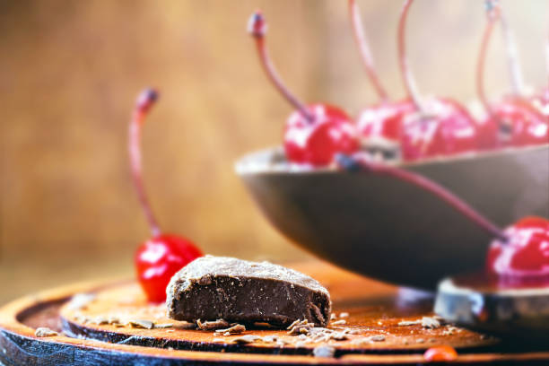 istock brazil easter egg, spoon egg, with creamy chocolate filling and fresh cherries. Easter cake typical of Brazil. 1214350749