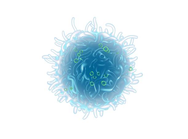 3D illustration of virus over white background.