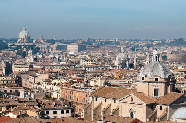 istock Rooftops of Rome with St. Peter's Basilica 1214351192