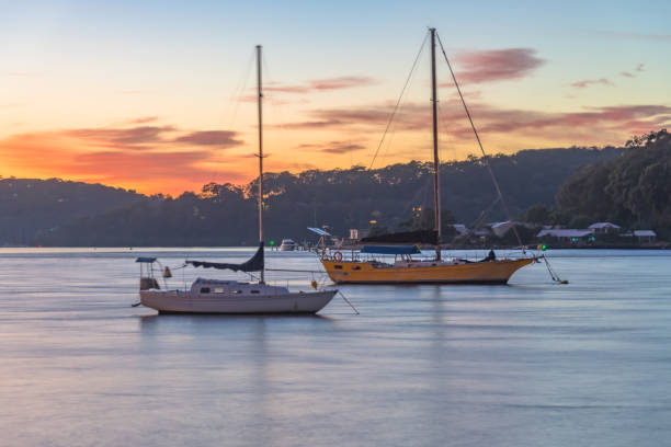 istock Sunrise over the Bay with Boats 1214353091