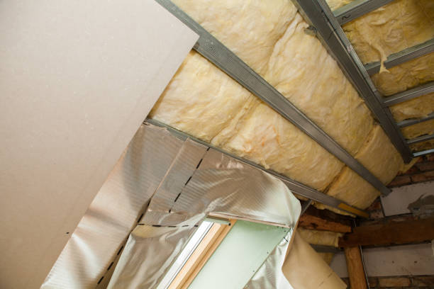 istock Finishing the attic, preparing the ceiling for mounting plasterboard panels 1214356776