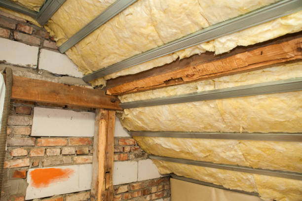 istock Finishing the attic, preparing the ceiling for mounting plasterboard panels 1214356833