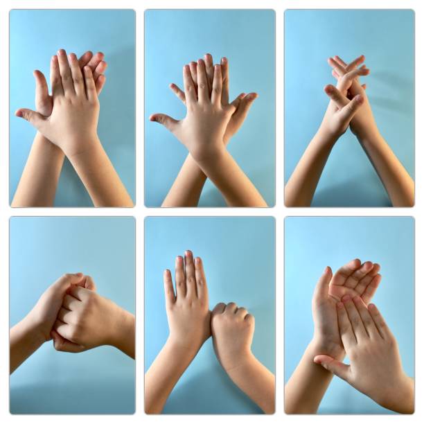 istock A collage showcasing, with vertical windows, six obligatory ways of disinfecting hands. 1214357082