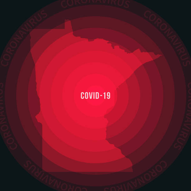 istock Minnesota map with the spread of COVID-19. Coronavirus outbreak 1214358363