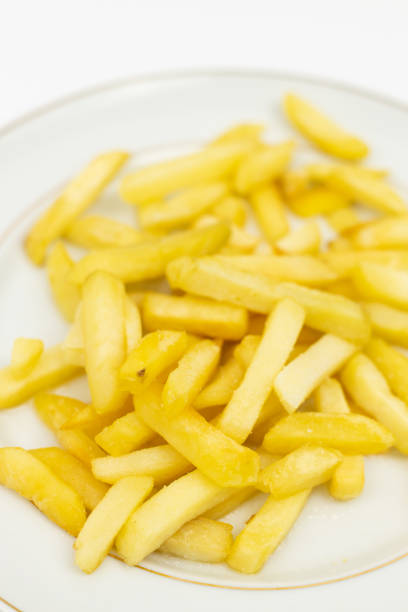 istock French Fries served on the white plate 1214360492