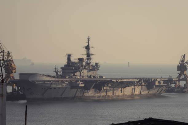 istock Ship, aircraft carrier docked in Mumbai 1214361973