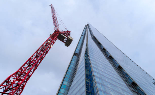 istock The Shard and a crane. 1214363227