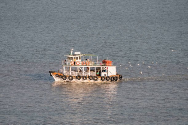 istock Tour Boats Floating on the Indian Ocean . 1214363378