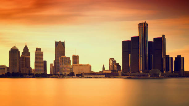 istock Detroit Skyline, the view from Windsor, Ontario, Canada. 1214364677