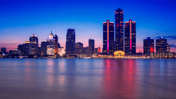 istock Detroit Skyline, the view from Windsor, Ontario, Canada. 1214364695