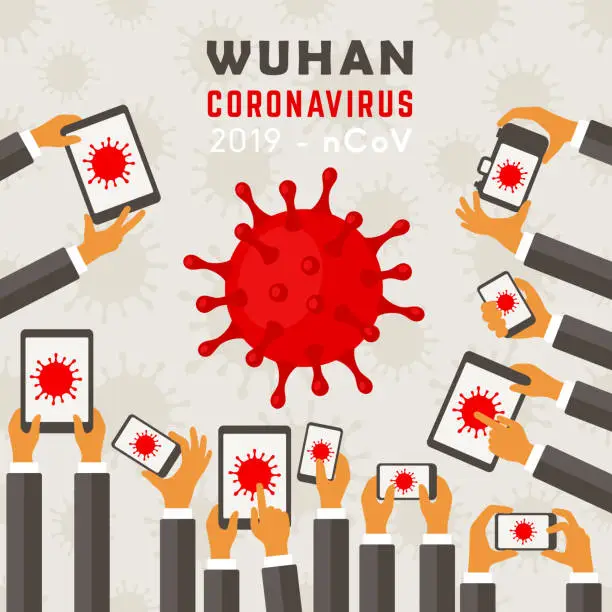 Vector illustration of Corona Virus - Covid-19.