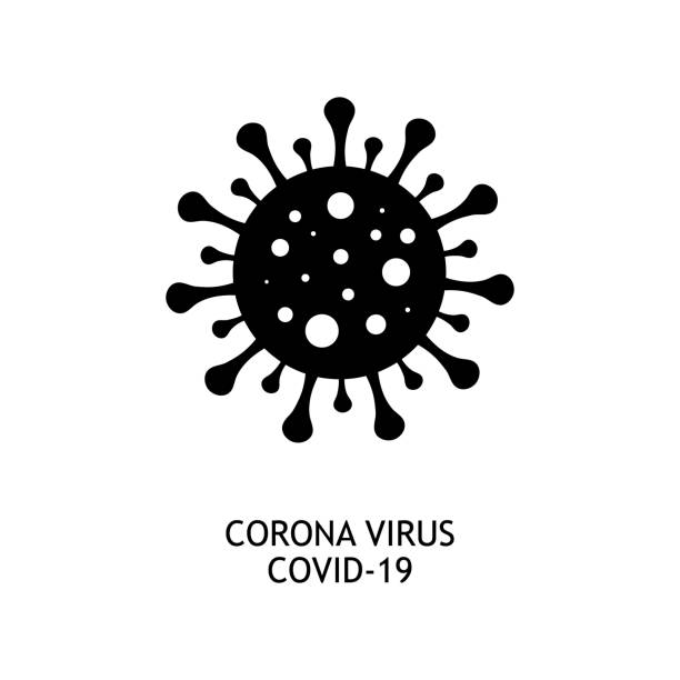 コロナウイルス、 2019-ncov, covid-19, cov2019-ncov.細菌および微生物細胞が単離される。ヒトの感染症。インフルエンザの大流行、呼吸器。シンボルhivまたは癌。免疫システムのロゴ。ベクトル - hiv cell human cell retrovirus点のイラスト素材／クリップアート素材／マンガ素材／アイコン素材