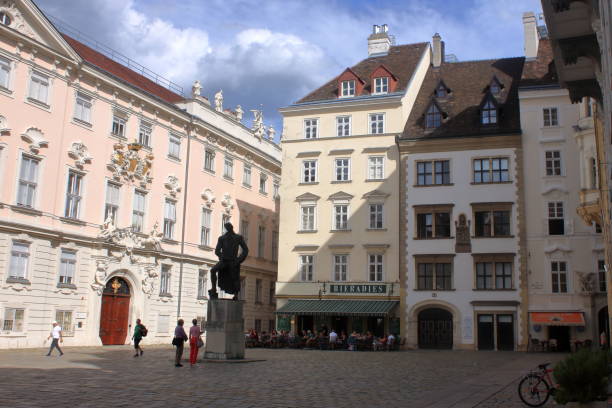 perspective of the Vienna judenplatz with the memorial to the genocide of the Jews and statue of the writer Gotthold Ephraim Lessing Wien, Austria, 2019.
perspective of the Vienna judenplatz with the memorial to the genocide of the Jews and statue of the writer Gotthold Ephraim Lessing gotthold ephraim lessing stock pictures, royalty-free photos & images