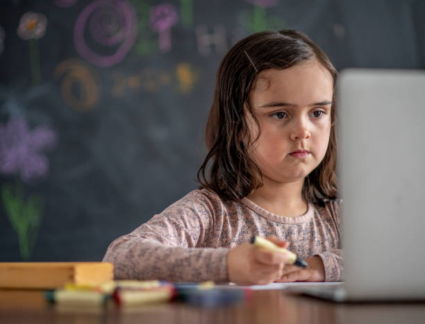 istock Kids are home schooled during isolation 1214386269