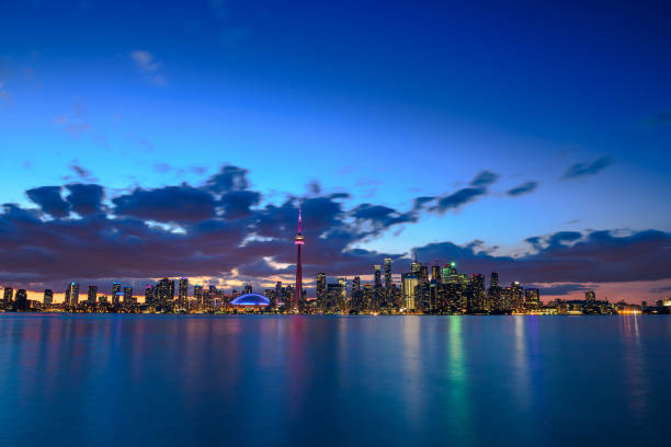 istock Toronto city skyline at night, Ontario, Canada 1214387231