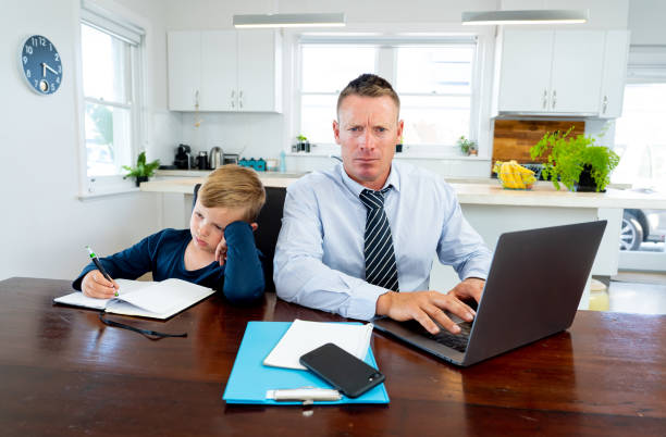 istock Coronavirus Outbreak schools and offices closing. Stressed parent trying to cope with remote work and homeschooling. COVID-19 pandemic forces shutdowns, quarantine, online learning and work from home. 1214388962