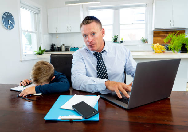 istock Coronavirus Outbreak schools and offices closing. Stressed parent trying to cope with remote work and homeschooling. COVID-19 pandemic forces shutdowns, quarantine, online learning and work from home. 1214388973