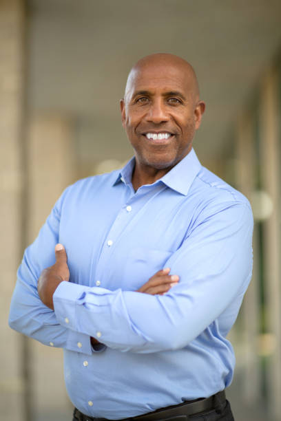 istock Happy mature African American man at work. 1214390705