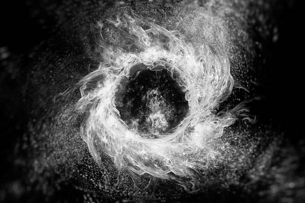 istock Abstract background with swirling white flames 1214391531