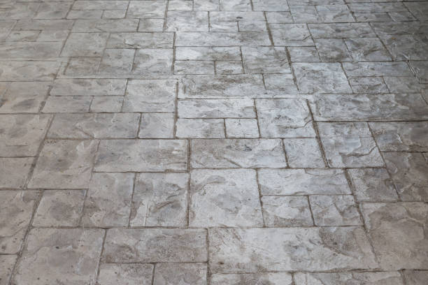 Block pavement stone pavement in perspective background