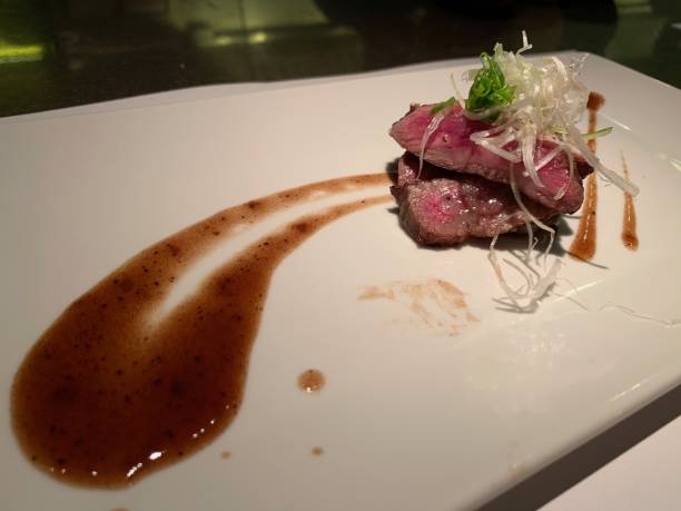 istock Roasted wagyu beef slices 1214394713