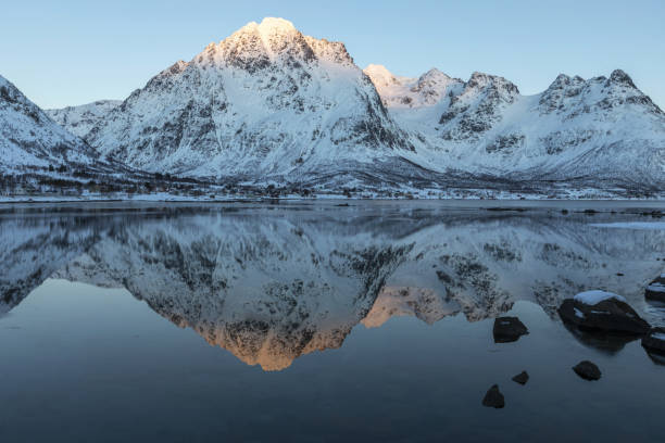 istock snow mountain refelcted in lake Norway 1214396871