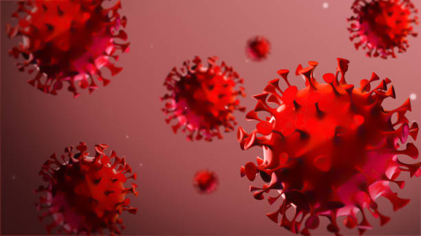 istock The spread of the virus with blurry background.3D illustration 1214399001
