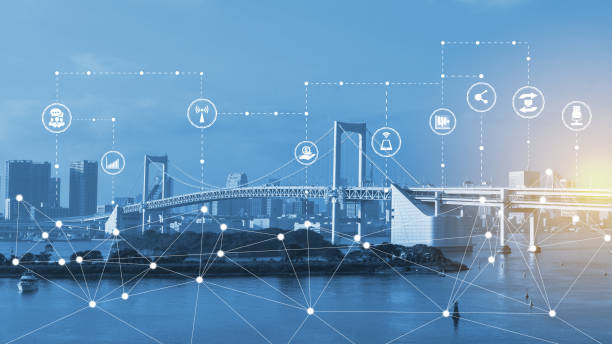 istock Modern creative telecommunication and internet network connect in smart city. 1214406746