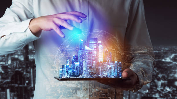 istock Modern creative telecommunication and internet network connect in smart city. 1214406764