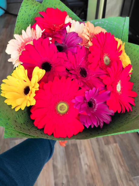 istock bouquet of bright multi-colored gerberas, romantic gift 1214410558