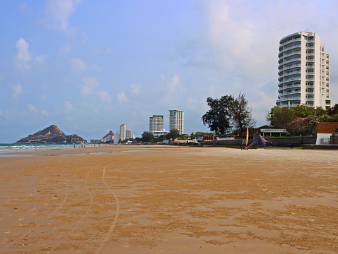On the beach of Hua hin. Hua Hin Resort Thailand.