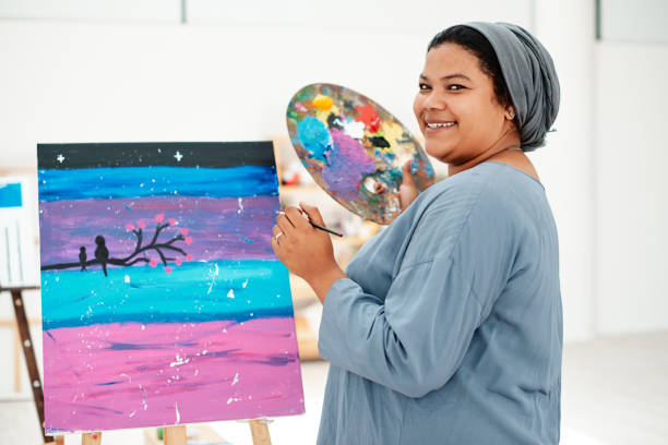 istock Enjoying every moment in this art class 1214417156
