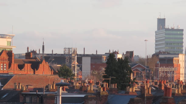 istock Old and new view over Reading Berkshire rooftops 1214417449