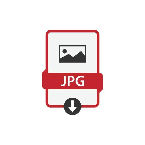 Vector illustration of JPG download file vector