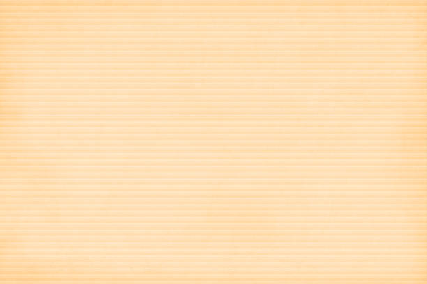 Beige coloured background resembling textured corrugated paper sheet having horizontal narrow stripes. Striped backgrounds resembling textured corrugated paper sheet. There are thin horizontal stripes all over the light brown background. Apt for use as background, wallpapers, wrapping paper. kraft paper stock illustrations