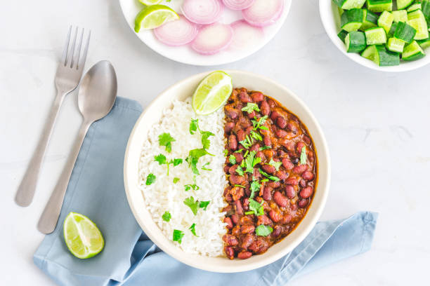 istock Spicy Indian Kidney Beans Curry Directly Above Photo 1214420918