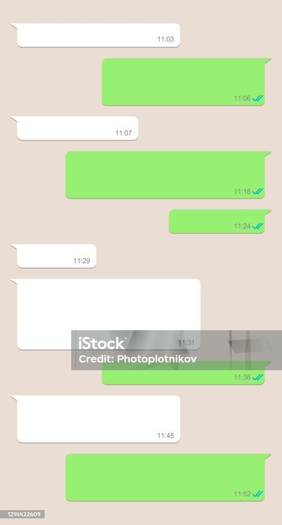 Social network chatting window, Template message bubbles chat, Messenger screen with conversation box. Vector Social network chatting window, Template message bubbles chat, Messenger screen with conversation box. Online Messaging stock vector