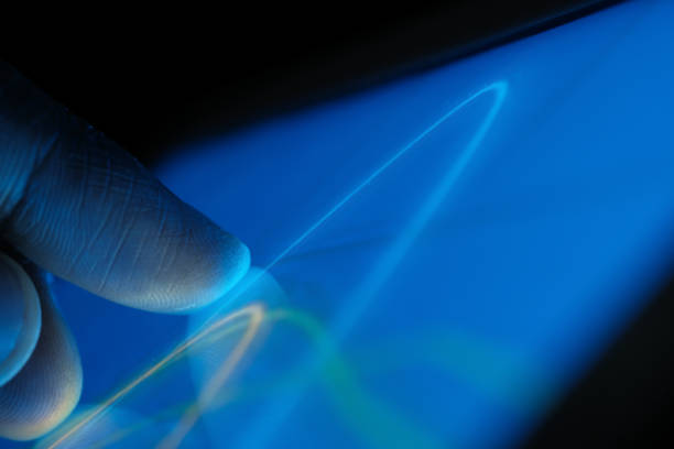 istock Close up of man hand analyzing chart on digital tablet 1214425540