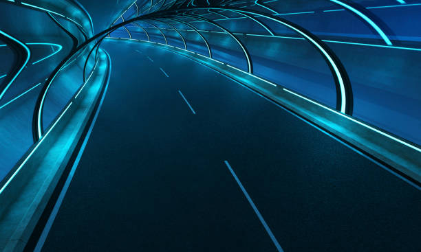 istock Futuristic design tunnel road 1214426306