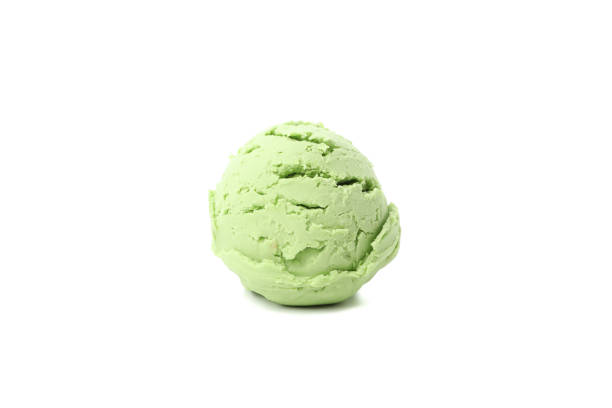 istock Ice cream ball isolated on white background 1214426798