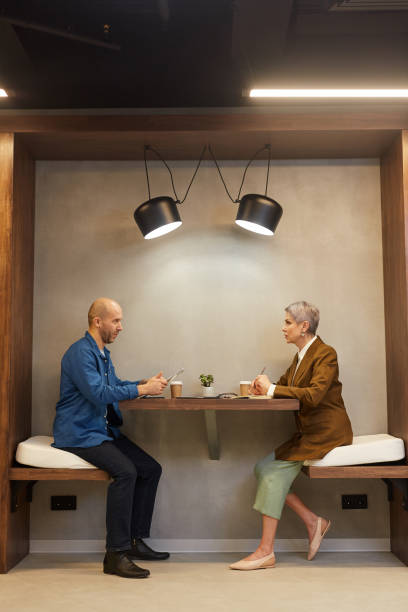 istock Minimal Business Meeting in Cafe 1214434097