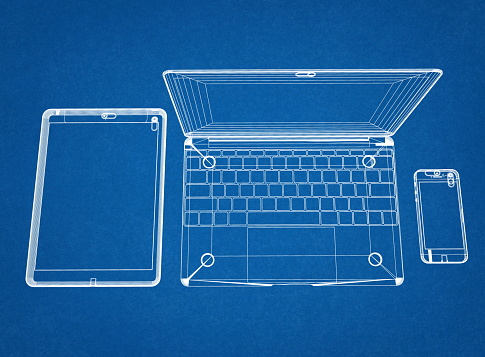 Smartphone Tablet Laptop blueprint
