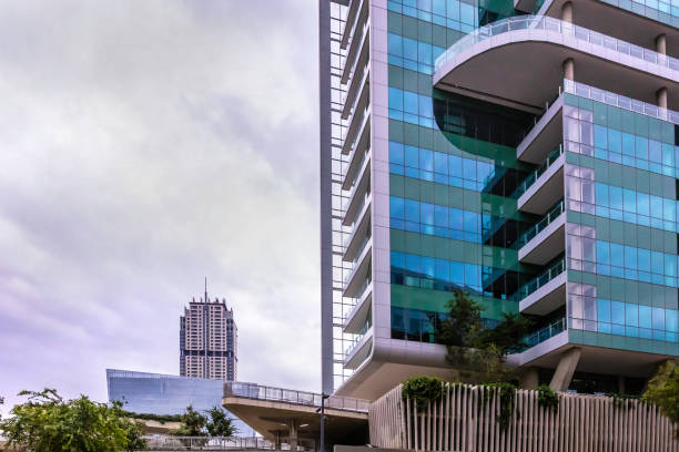 istock Sandton city buildings and skyscraper under clouds 1214442309