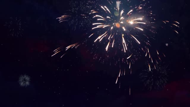 Abstract colored firework Display Loop Animation Background.