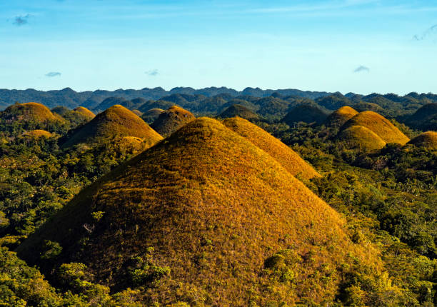 Bohol The Chocolate hills in Bohol, Philippines bohol photos stock pictures, royalty-free photos & images