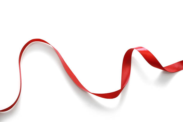 istock Shiny red satin ribbon 1214448199