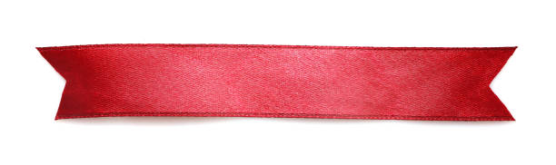 istock Shiny red satin ribbon 1214448342