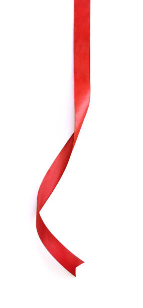 istock Shiny red satin ribbon 1214448345