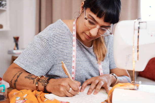 istock Let me calculate how much fabric I'll need 1214448657