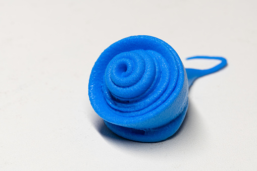 Blue plasticine.Creatively for children